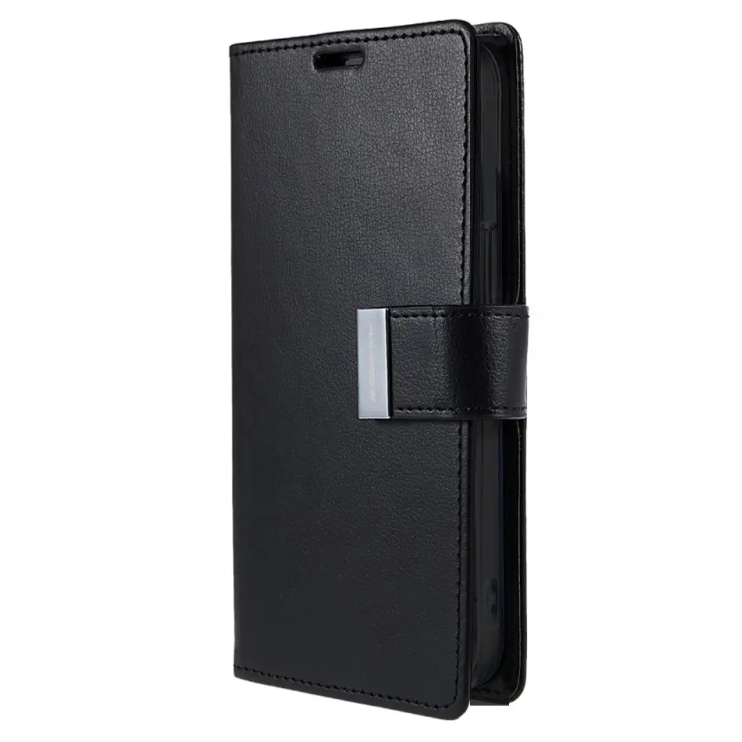 iPhone 15/iPhone 14/iPhone 13 Premio Wallet Black